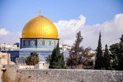 The Dome of the Rock with its golden cupola