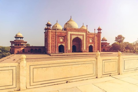 The Taj Mahal in Agra, India is the most visited landmark in India