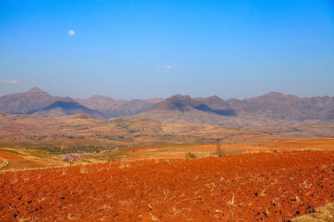 A colourful landscape in Lesotho