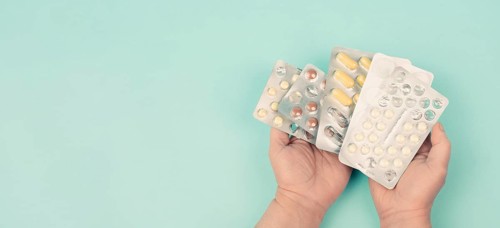 Medicine pill, addiction to supplements and overdosis, drug prescription, pharmacy tablets, health