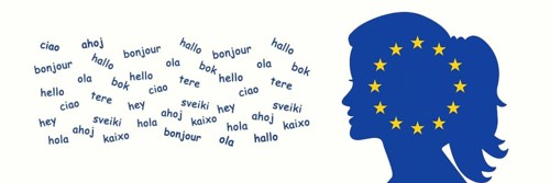 European languages, word hello in different language spoken in Europe, concept of multilingual