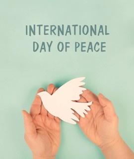 Dove flying from hand, international peace day, faith, freedom, charity and help concept,