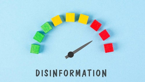 Disinformation and propaganda, facts and fake news, conspiracy theory concept, media and