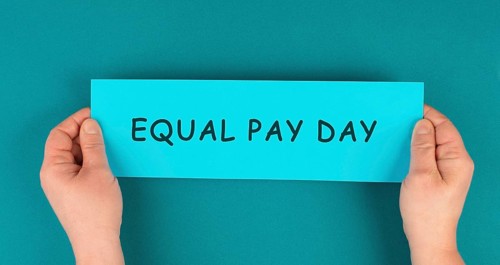 Equal pay day, raising awareness of gender pay gap, income of men and women for work, disadvantage