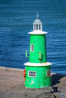Lighthouse in the harbor of Helsingor, Zealand, Denmark, Oresund, Scandinavia, Europe