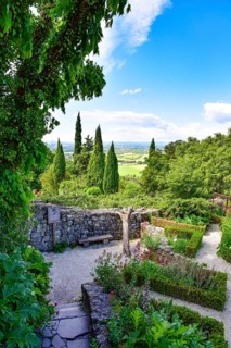 Herb garden in the commune of La Garde-Adhémar in the Département of Drôme in the