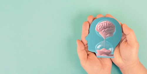 Human mind, mental health and psychology concept, dementia or Alzheimer disease, brain memory loss,