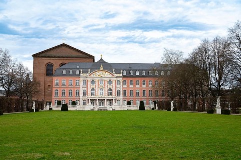 Electoral palace with garden in the roman city of Trier, connected to the constantin basilica,