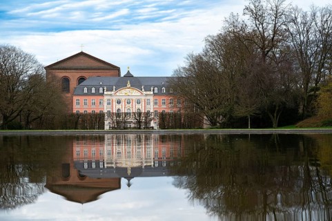 Electoral palace with garden in the roman city of Trier, connected to the constantin basilica,