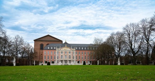 Electoral palace with garden in the roman city of Trier, connected to the constantin basilica,
