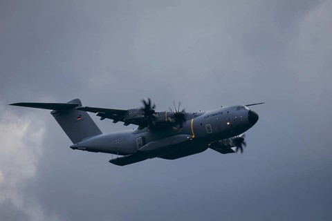 An Airbus A400M, photographed during an air show at the ILA Berlin Air Show in Berlin, 7 June 2024