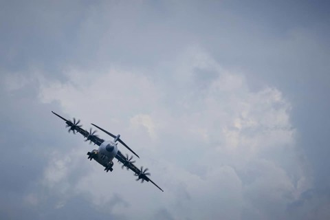 An Airbus A400M, photographed during an air show at the ILA Berlin Air Show in Berlin, 7 June 2024