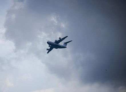 An Airbus A400M, photographed during an air show at the ILA Berlin Air Show in Berlin, 7 June 2024