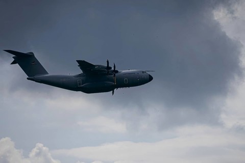 An Airbus A400M, photographed during an air show at the ILA Berlin Air Show in Berlin, 7 June 2024