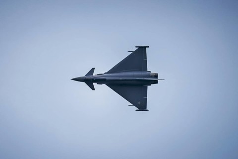 Eurofighter Typhoon, photographed during an air show at the ILA Berlin Air Show in Berlin,