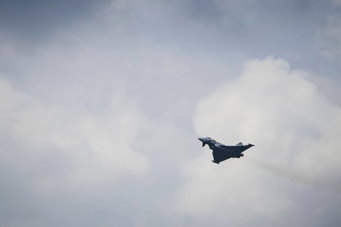Eurofighter Typhoon, photographed during an air show at the ILA Berlin Air Show in Berlin,