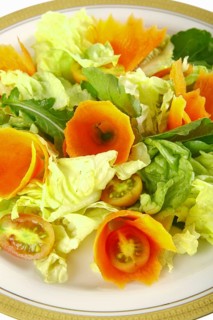 Fresh vegetables: carrot and lettuce, healthy eating and dietary