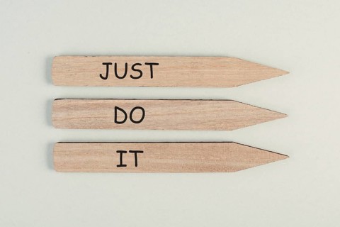 Just do it, coaching concept, motivation and education, time to start, encourage someone,
