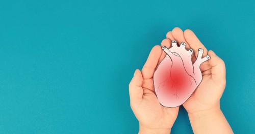 Heart attack, Myocarditis disease, inflammation of the muscle, thrombosis andcardiac stress, hands