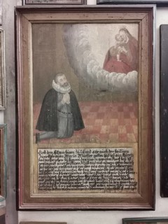 Votive pictures, votive tablets on the walls of the chapel of grace inside the church, pilgrimage