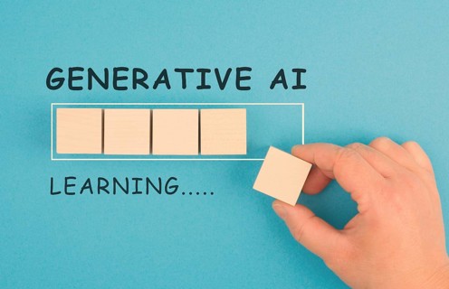 Generative AI learning, loading bar, artificial intelligence in progress, technology in competition