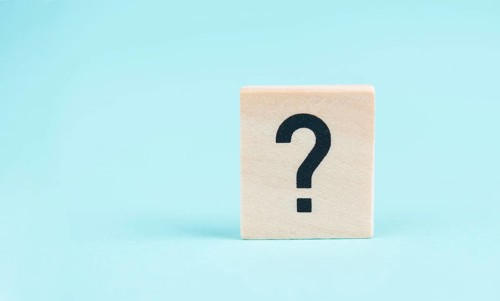 Question mark, education and business concept, searching for answers, thoughts for solving a