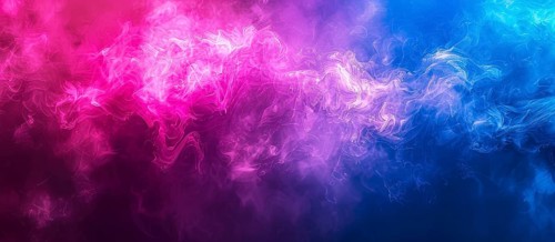 Colorful abstract art with swirling pink and blue smoke-like effects, AI generated
