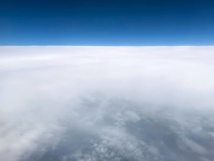 Aerial view View from high altitude 35000 feet around 10700 metres 11 kilometres from above to the