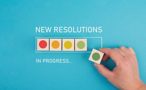 New resolutions in progress, making plans, goals for the future, learning skills, development and