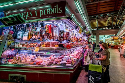 Der Mercat de Santa Caterina (Santa-Caterina-Markt), Barcelona, Spanien