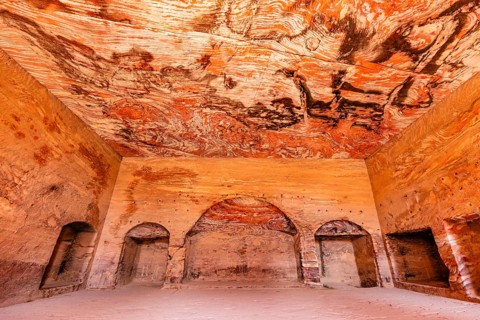 Inside the Urn Tumb, Petra, Jordan, Asia