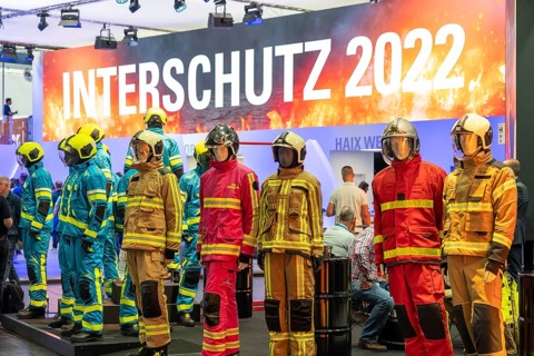 Interschutz 2022 trade fair in Hanover, the world's largest trade fair for fire, rescue and