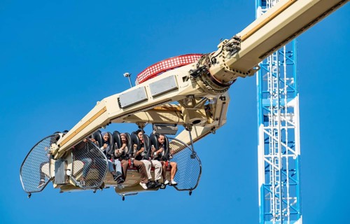 The Rhine Fair in Düsseldorf, in the Rhine meadows in the Oberkassel district, on the Rhine, North