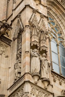 Die Aussenansicht der Kathedrale von Barcelona (Kathedrale des Heiligen Kreuzes), Barcelona,