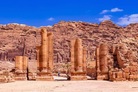Colonnaded Street, Petra, Jordan, Asia