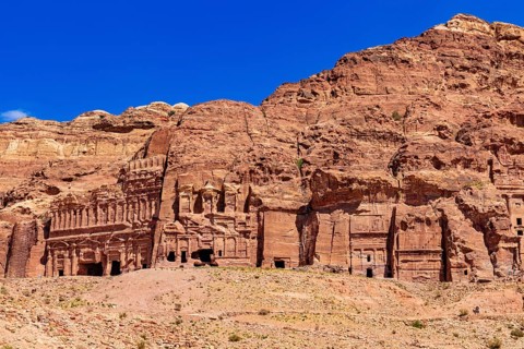 The Royal Tumbs (with the Palace Tumb, the Corithian Tumb), Petra, Jordan, Asia