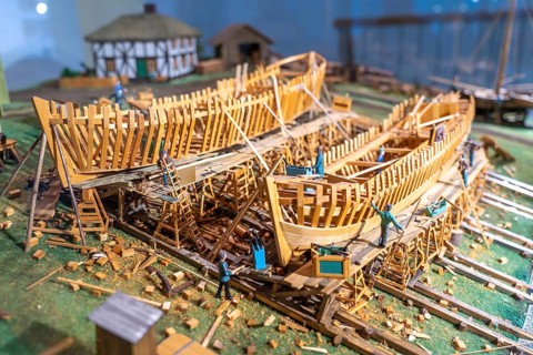 Museum of German Inland Navigation, in the former Ruhrort indoor swimming pool, in Duisburg, North