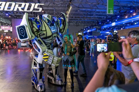 Gamescom, the world's largest trade fair for video and computer games, game character actors,