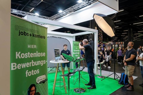 Gamescom, the world's largest trade fair for video and computer games, hall with career information