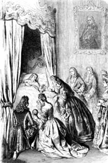 The dying King Frederick I gives his blessing to the one-year-old Prince Frederick, year of death