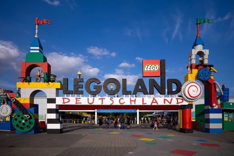 Entrance, Entrance gate, LEGOLAND theme park, Germany, Günzburg, Bavaria, Germany, Europe