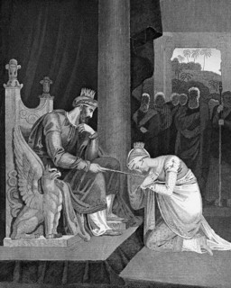The Persian King Ahaverus takes the Jewish woman Ester as his woman, Book of Ester, chapter 7,