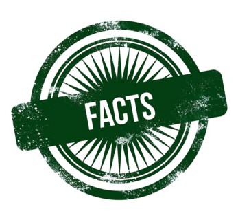 Facts, green grunge stamp