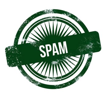 Spam, green grunge stamp