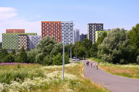 Moscow, Russia, July 11 .2022. Zelenograd is an eco-friendly district of capital in the north-west,