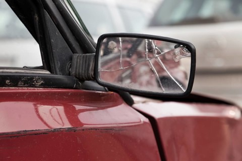 Accident crash damaged car or wreck broken vehicle