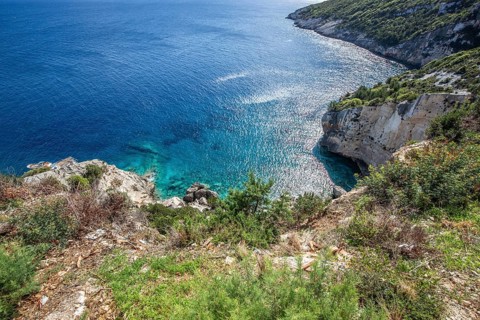 Great typical Greek landscape, Mediterranean nature of Greece. Landscape shot during the day on