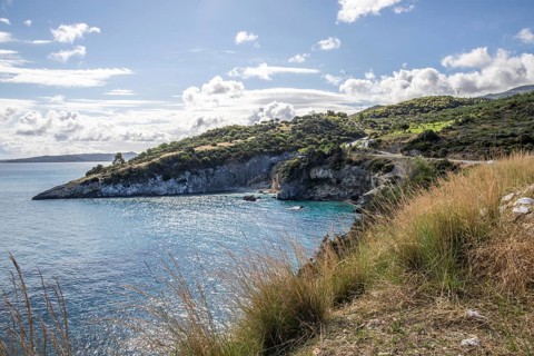 Great typical Greek landscape, Mediterranean nature of Greece. Landscape shot during the day on