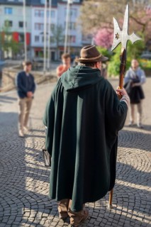 Historical city tour with night watchman, Siegen, North Rhine-Westphalia, Germany, Europe