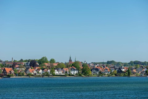 Svendborg, cityscape, maritime living by the sound, Vor Frue Kirke, Church of Our Dear Lady,